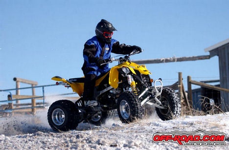 atv review 2008 Can-Am DS 250 Snow Racing