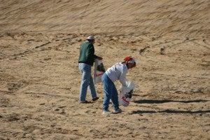 Helping keep the dunes clean!