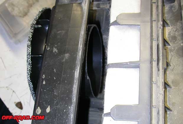 ] OEM airbox with stack in place  note gap between stack and filter.