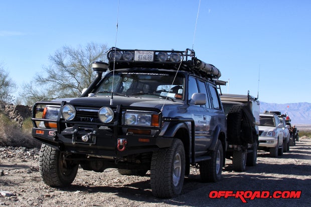 Dave Druck and his well equipped Toyota 80 Series Land Cruiser, led our group across the historic Bradshaw Trail.