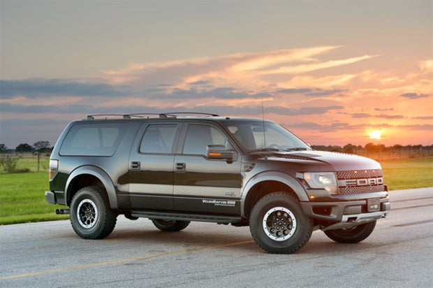 What would a Ford Raptorized Expedition look like? Hennessey Performances Velociraptor is a good indicator, and its something thats available now but at a much higher premium than a Ford-produced version would be, though it does come a few more goodies than an OE model would too (more at HennesseyPerformance.com). Photo: Hennessey Performance