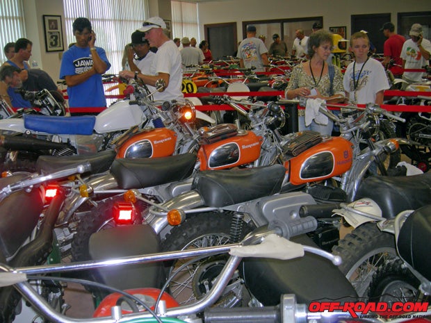 A huge dirt bike museum was opened to the visitors. Over 200 bikes were on display.