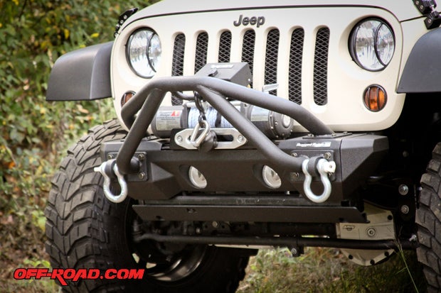 The Rugged Ridge All Terrain Modular Steel Bumper System is constructed from durable black powder coated steel and is functionally engineered (Photo compliments of manufacturer).