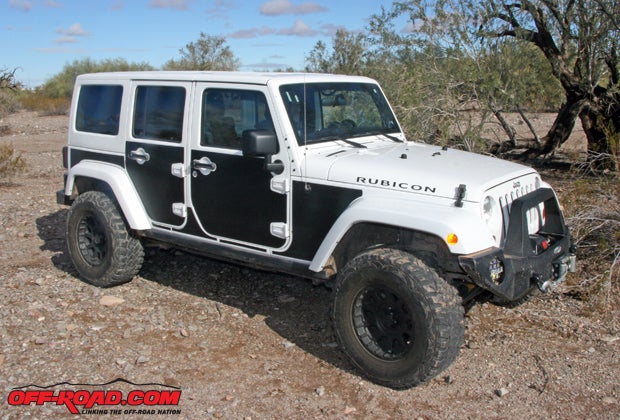 We used a 2012 white Rubicon Unlimited four-door to easily show how the panels are applied to your Jeep.
