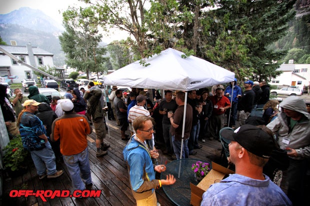 Not even rain could stop this party. With storms being a common occurrence during summer in the San Juans, the crowd quickly gathered under shelter and just kept on enjoying Nigh in Ouray.