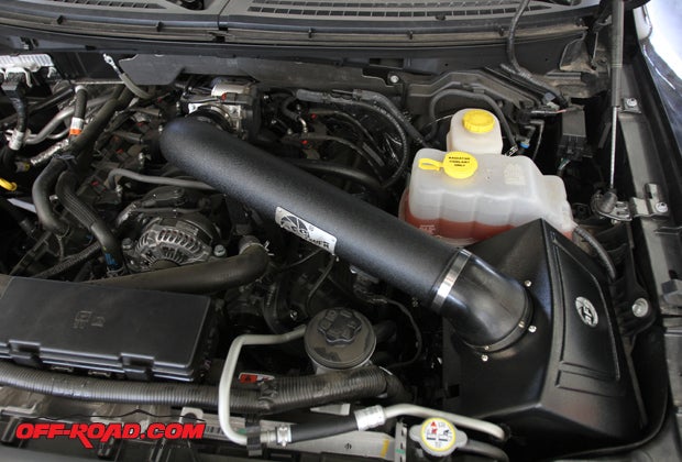 The installation of the aFe Stage 2 cold air intake kit is pretty straightforward and something even a novice garage mechanic can tackle. It took us about an hour, and we had no issues that strayed from the included directions.