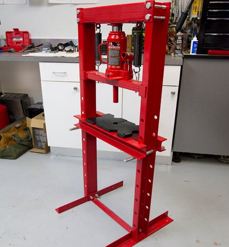 Our bearing press helps get the tough ones out!