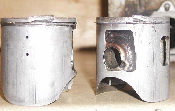 More damaged pistons, but  these were caused by foreign objects in the cylinder.