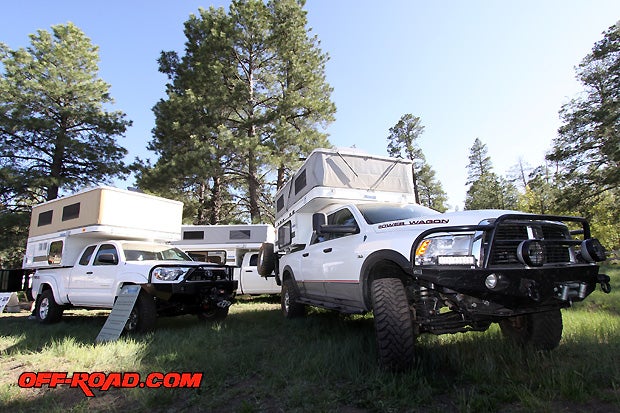 Since much of overlanding involves being self-sufficient, camping plays a big part. Companies like Four Wheel Campers were on site showing off their latest pop-up campers with creature comforts for your home away from home.
