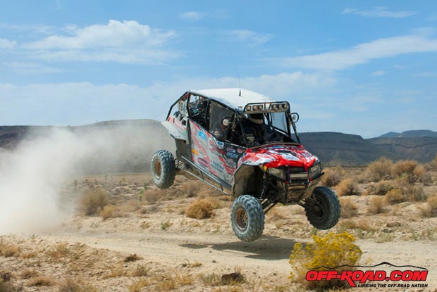 This UTV racer launches it like hes in a Trick Truck.