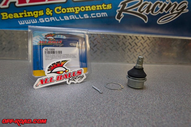 This All Balls ball joint kit comes complete with a new snap ring.