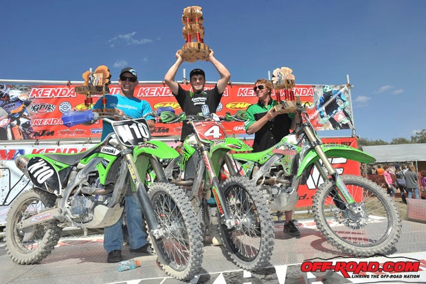 It was a banner day for Kawasaki. Not only did green bikes sweep the podium, they took the top five spots overall.