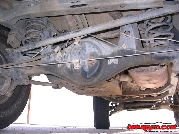 The third-gen 4Runner, which uses coil springs instead of the leafs on Toyota pickups of the same period (and earlier), has far more hardware attached to the axle tube, including the Panhard bars lower mount, the trailing arm brackets, and separate shock mounts.