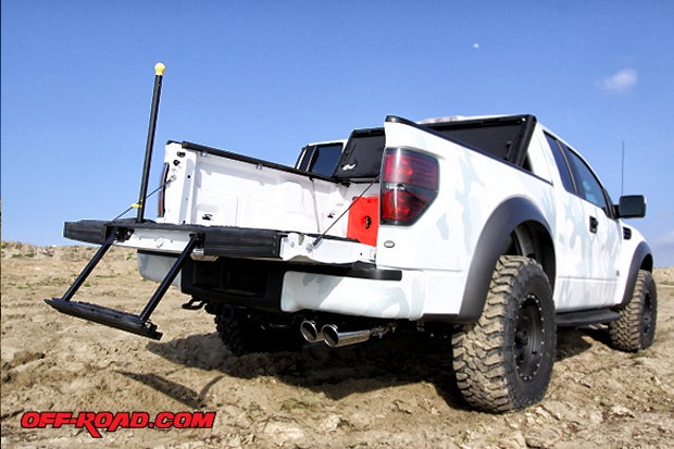 The factory Tailgate Step adds function to this Ford F-150, allowing easy access into the truck bed.