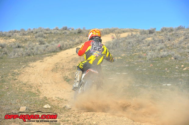 Defending Super Mini class champ Jarett Megla ran away to record his first win of the season. He backed that up by winning 200cc Amateur on Sunday.