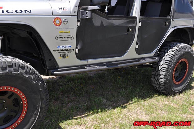The new Smittybilt rock sliders look great and are functional.