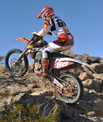 Kurt Caselli had the field covered as he returned to the desert scene for the first time in a decade, but a mechanical problem with about a mile to go ultimately left him fifth.