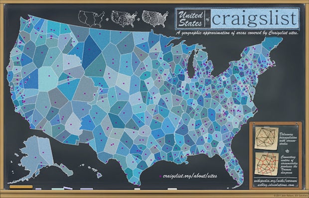 The distribution of Craigs sales zones roughly follows state borders and the regional division of each. Try zone hopping the next time youre searching.