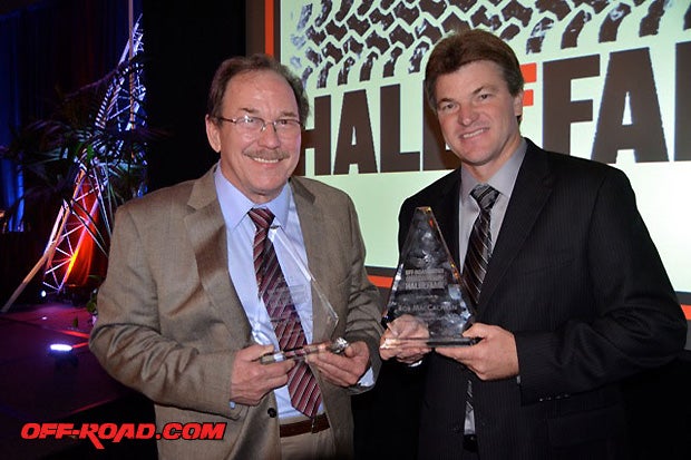 2011 Off-Road Motorsports Hall of Fame inducteess Ron Bishop (left) and Rob MacCachren (right). Photo compliments of ORMHOF.