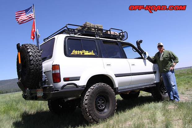 This multi-use FZJ80 Land Cruiser owned by Darryl Bragg is a full-fledged overland vehicle. Designed to carry supplies and be self-contained for travel to remote locations, it can also be packed light for a day on the trail.
