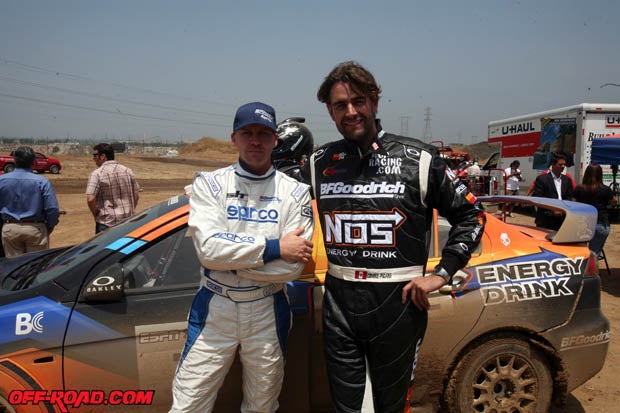 Samuel Hubintte (left) will be competing in his first X Games, while Andrew Comrie-Picard (right) is one of the few racers to compete in all five of the X Games rally races. 