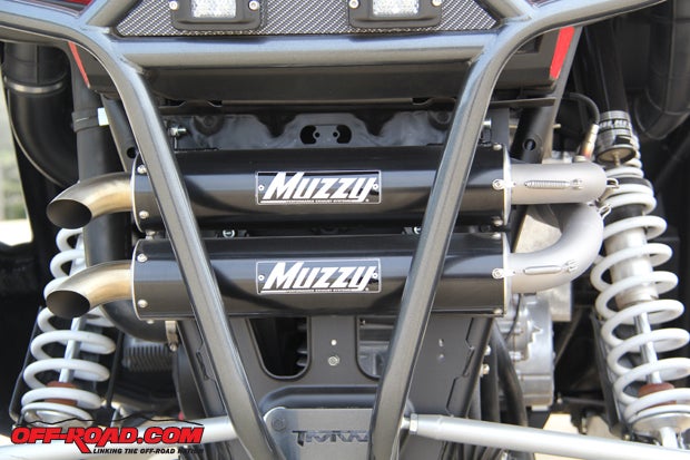 We love the look of polished exhausts, but we understand what Muzzy’s was going for and think the black finish ties in nicely.