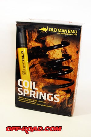 Old Man Emu designs a range of coil springs for each vehicle, enabling the installer to match the most appropriate springs to the intended application. While ride height increases are attained, emphasis is placed on ride control improvements.