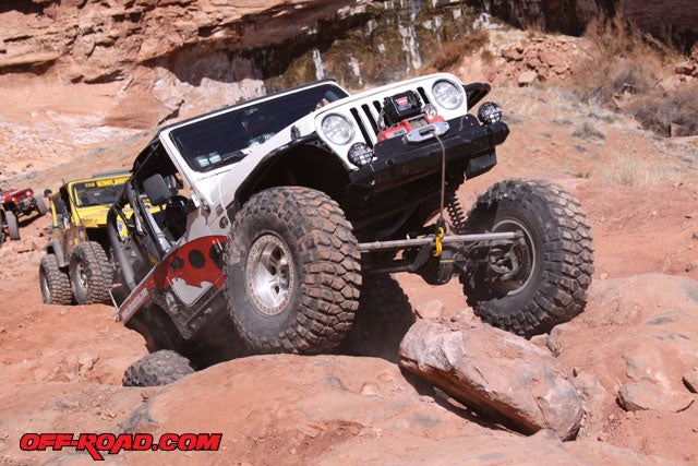 Jeep on Kane Creek trail in Moab, UT.