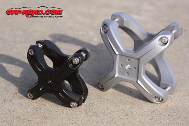 The X-Clamp by Rugged Ridge comes in two sizes and is available in a black or silver powder-coat finish.