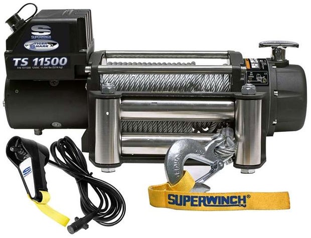Superwinch Tiger Shark TS 11,500 model with 6 HP Series Wound Sealed Motor.