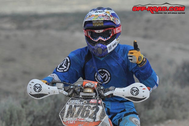 Still hurting from her Florida GNCC fiasco, Nicole Bradford started out with a brace on her right thumb but pitched it when it became bothersome. Apparently it didnt slow her down as she won the Womens A/B class for the third time in a row.