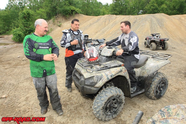 We stopped to take a break with Kawasakis Jon Rall, who helped organize the ride at Anthracite Outdoor Adventure Area.