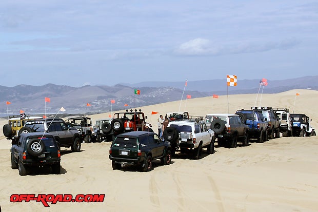 High Noon Poker Run across the dunes, yet another fun way to play with your fellow Toyota buddies and explore Pismo.