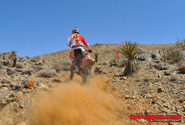 Kurt Caselli provided only one view for the rest of the field as he ran to his third consecutive victory as the series hit the halfway point.