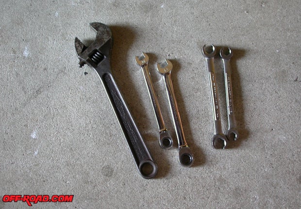 Also necessary: crescent/adjustable, box, combo, flare and open wrenches.