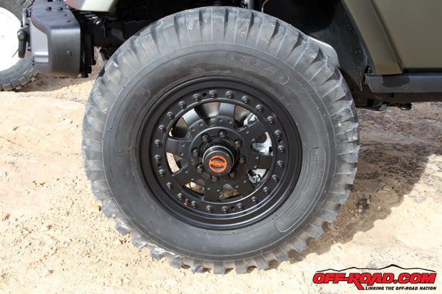 Yep, 40-inch military-inspired tires on 20-inch beadlocks - what a combo!
