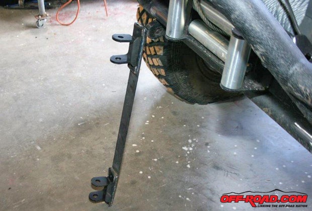 The thick steel strap provides a very secure mounting surface for the tow bar mounts.