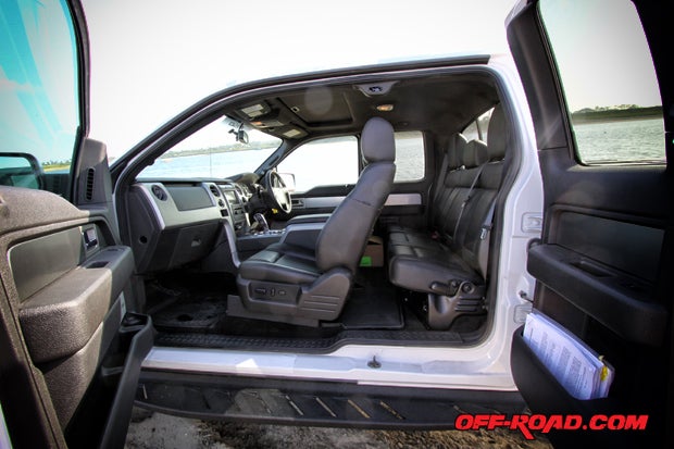 Great detail goes into every RHD USA conversion, resulting in a meticulously clean factory finish. This Ford F-150 SVT Raptor exhibits a mirrored right-hand-drive interior--ready for the left lane.