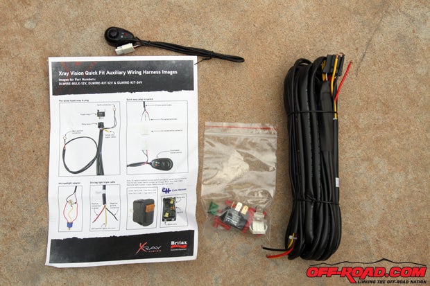 The TJM wiring harness provides all the necessary components to get the lighting installed properly, and the harness kit also includes a push-button toggle switch to activate the lights. 
