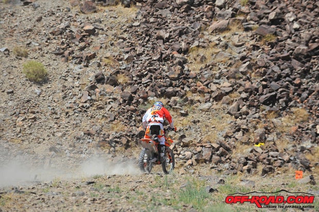 Fortunately, Ivan Ramirez didnt have to climb that particular hill that hes heading for, but one later in the loop was gnarly enough to force him to stop and regroup along the way to an eventual third.