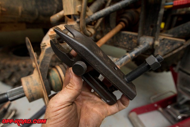 This ball joint/tie rod end remover is our saving grace from Harbor Freight tools.