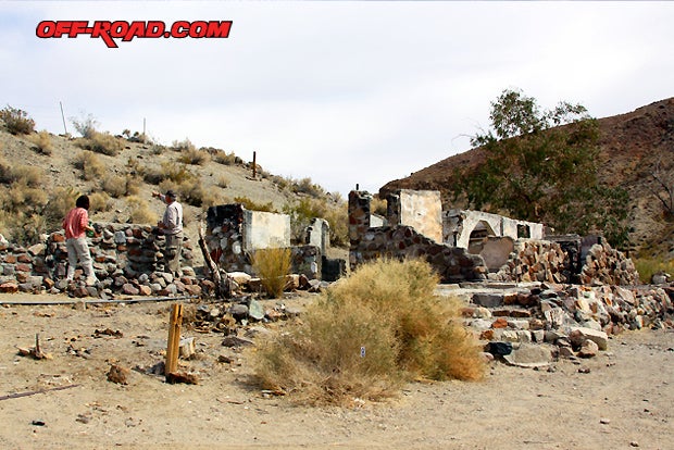 The Barker Ranch House – only the foundation and rock walls remain after an accidental fire in 2009.