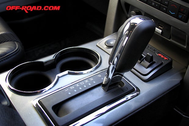 RHD USA prides itself in attention to detail. A new center console was designed for the right-hand-drive Ford Raptor so the shift lever is closer to the driver, along with cup holders to match.