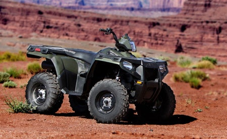 The Sportsman 500 H.O., like many of the Sportsman models, has new front-end styling thats much less bulky.