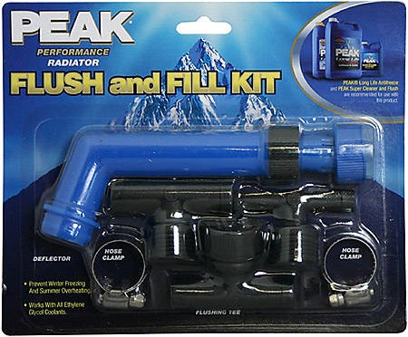 If you want to get even more thorough with the flush, you can buy a radiator Flush and Fill kit, which allows reverse flushing of the cooling system in minutes.