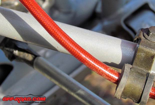 Steel-braided brake lines help decrease the swelling effect of standard rubber lines while improving the look. They're available in variety of colors including red, black, blue, green, yellow, orange, silver and smoke.