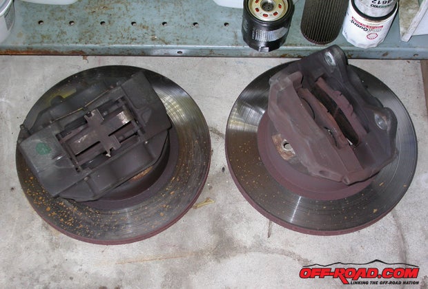 Brake parts are made from cast iron and steel, and thats easy to read, much like wheels. Cracks and wear are obvious. Warpage is less obvious. Pads are pads.