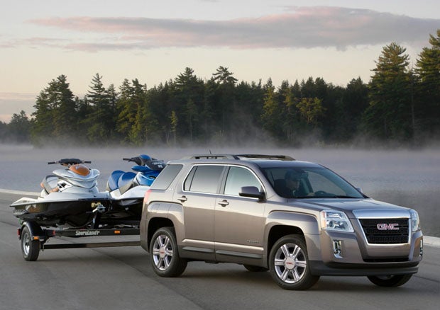 Modern SUVs, such as the 2015 GMC Terrain SLE, offer plenty of towing power to pull campers and vehicles.