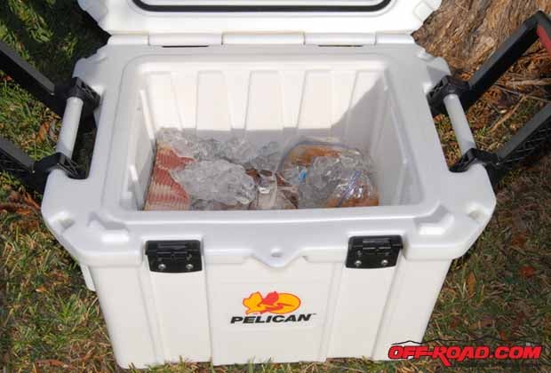 After a full week in the desert, we were impressed to return with plenty of ice still in the cooler. Obviously we had cooked much of the meat stored within it so the level of content had dropped. But there was still roughly half the ice unmelted after seven days. We were impressed. 