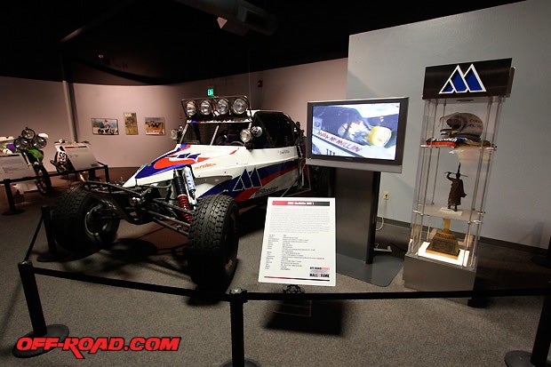 Vehicle on display are as big as the off-road legends that drove them to victory. The McMillin Class 1 driven by Corky McMillan is prominently displayed upon entering the hall.